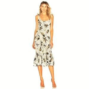 Majorelle midi Dress in Pineapple Print Size S